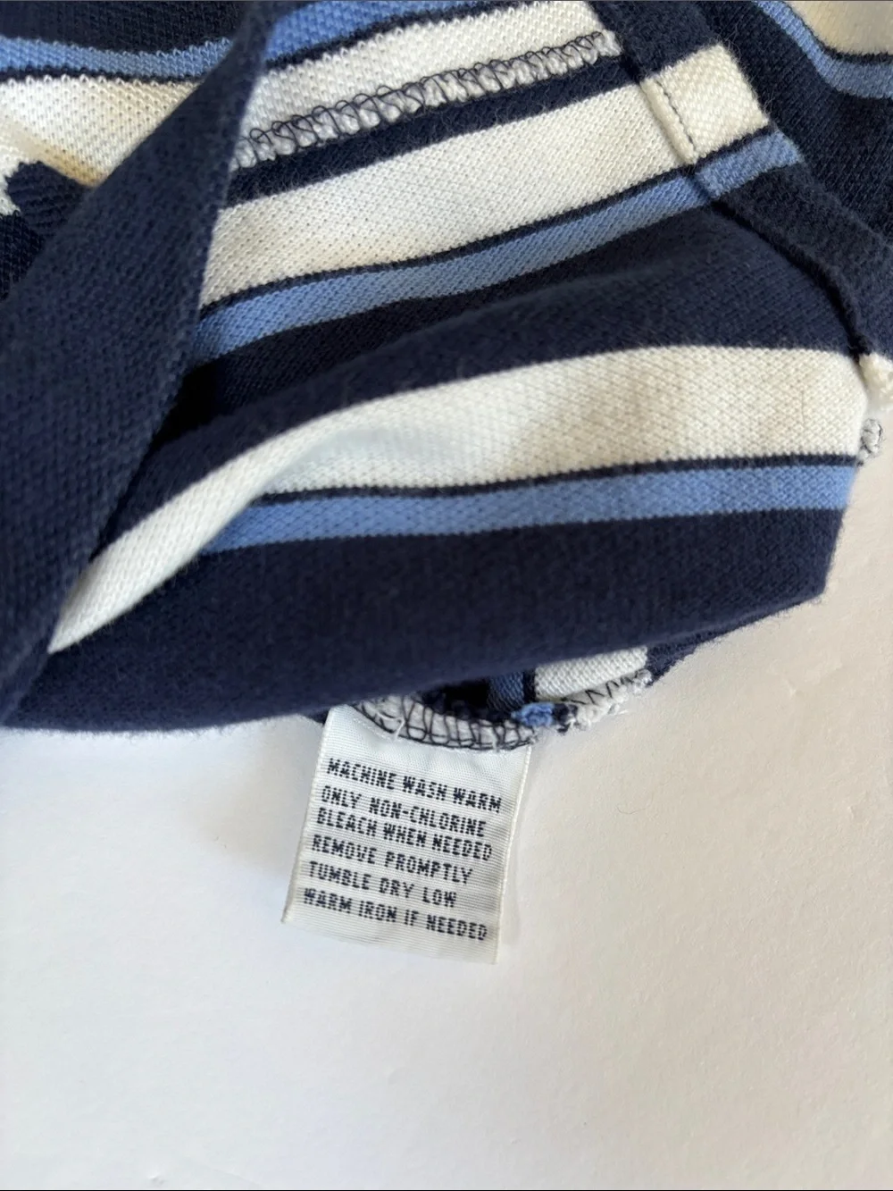 Vintage Polo Ralph Lauren Pique Blue Striped Short Sleeve Polo Shirt Mens‎ XL